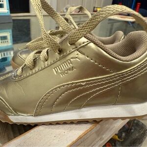 Puma Kids Metallic Gold Sneakers